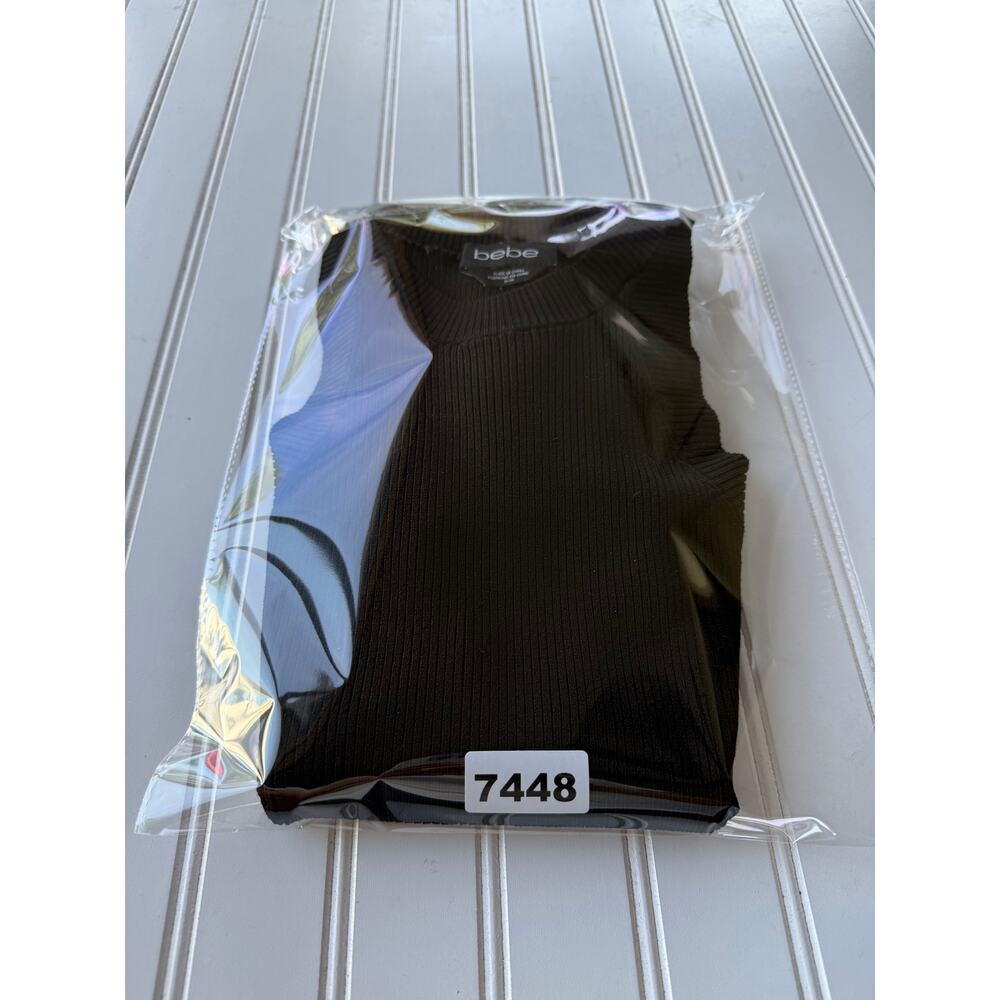 Bebe Black Ribbed Bodycon Size M - Picture 8 of 8